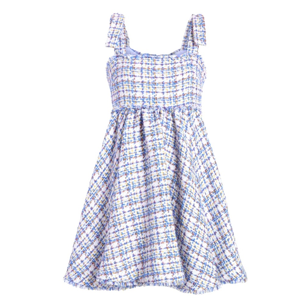 Likely
Drea Tweed Babydoll Dress
Blue Multi
Size 10 NWT